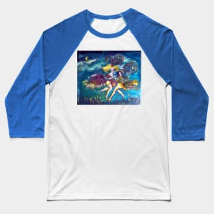 MOONLIGHT DANCERS ,MASQUERADE DANCING IN BLUE NIGHT Baseball T-Shirt